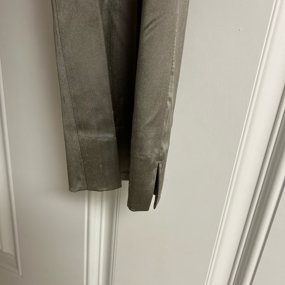Chicos Shantung Ava Muted Olive Ankle Pants NWOT 0.5 - Picture 3 of 10